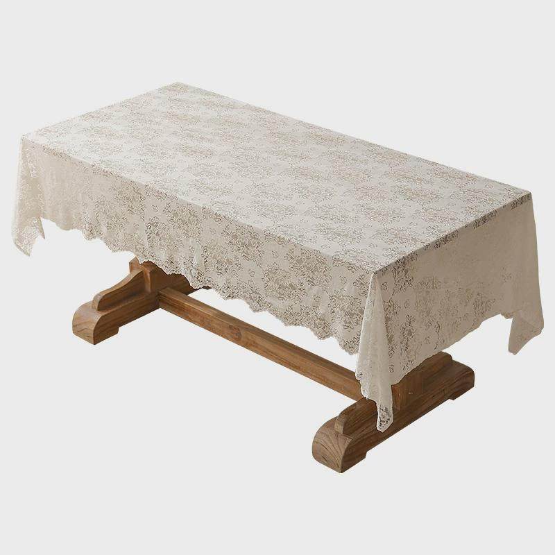 茶几长方形白色蕾丝桌布复古法式风浪漫装饰高级感盖布镂空盖巾,居家布艺,桌布,淘宝优惠券,粉丝福利购,淘宝优惠卷