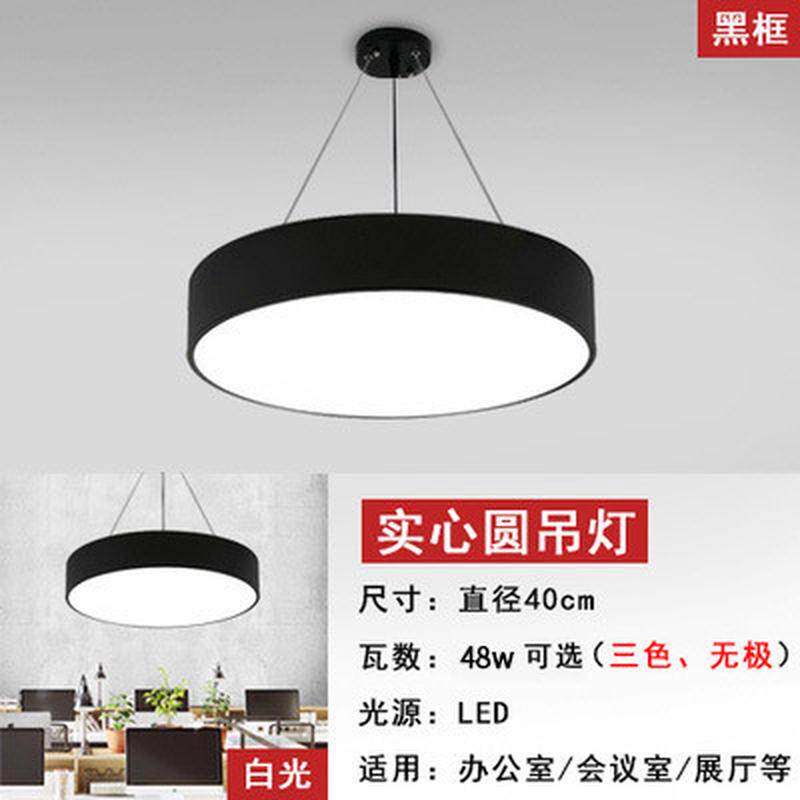 led圆形吊灯空心圆环蜡烛商场办公室造型灯实心商用吊线工业风