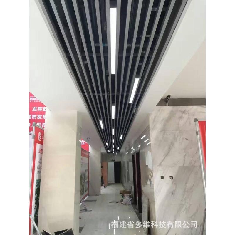10公分10cm宽方通铝材灯办公嵌入式和吸顶安装长条可线型条吊线灯