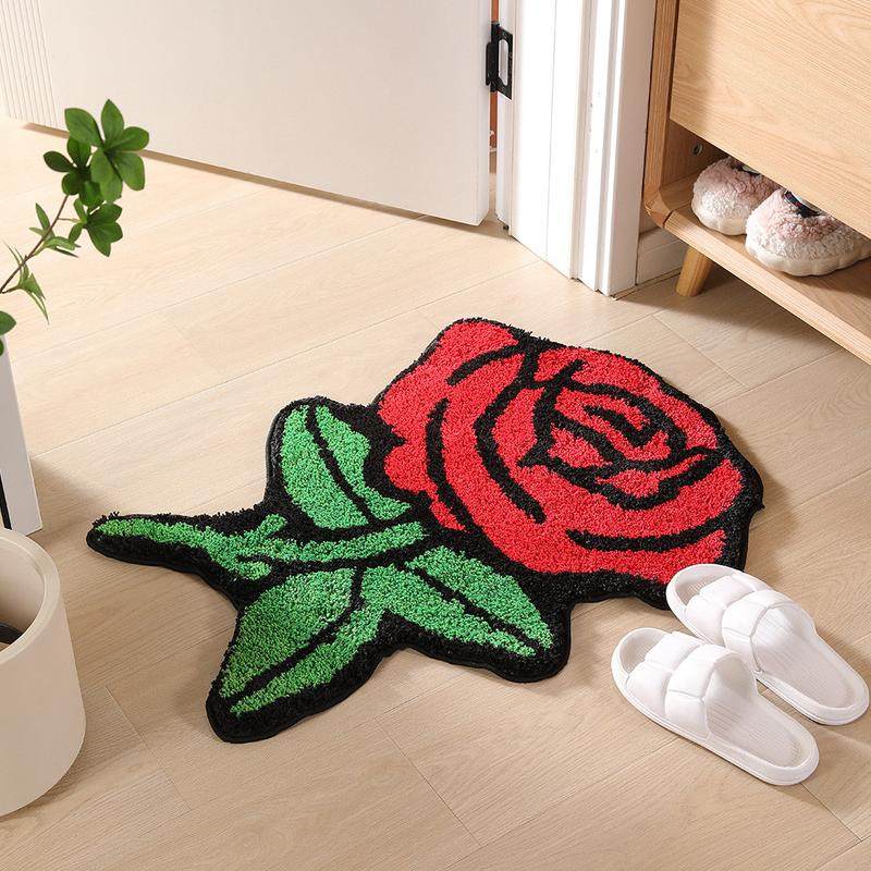 植绒地毯浴室地垫卫生间吸水地垫情人节玫瑰花爆款电商单针机,居家布艺,家用脚垫,淘宝优惠券,粉丝福利购,淘宝优惠卷