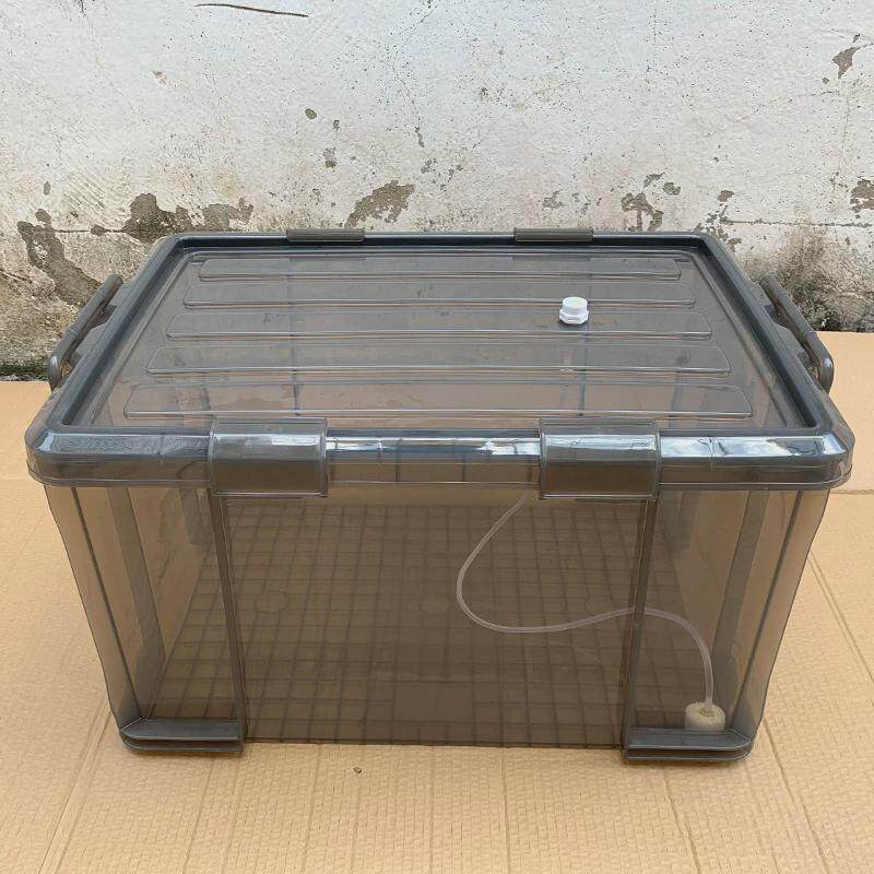 长方形透明直上直下加厚车载带养鱼塑料箱后备箱密封条周转箱水箱