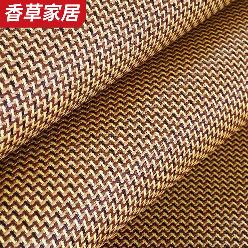 厂家加厚应可折叠式双面藤席凉席凉席供御藤席三件套床上用品
