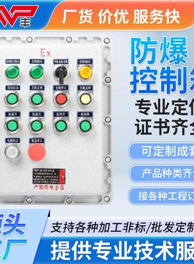 惟丰防爆箱接线箱配电箱操作柱两指示灯IP66铸铝按钮盒开关控制箱