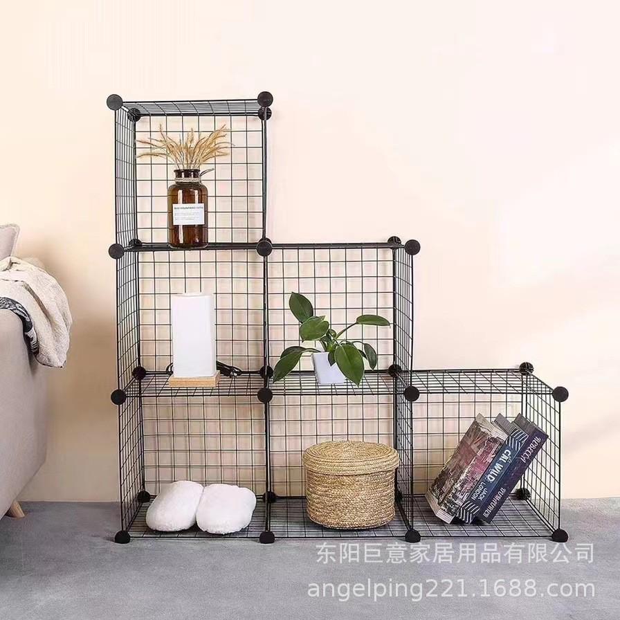 宠物围栏片网片书柜网片魔片可叠加自由组合铁网书柜简易衣柜