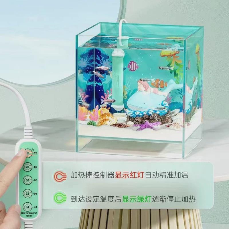 尼泊洱乌龟加热棒小型鱼缸加热器自动恒温迷你加温棒龟缸低水位
