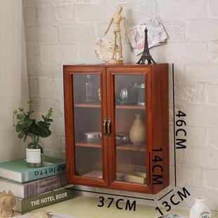 子复古桌面墙上墙面杯架实木卧室卫生间置物架多层收纳架柜子隔层