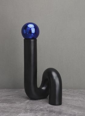 现代简约几何插花花瓶软装花器客厅酒店茶几家居桌面饰品艺术摆件