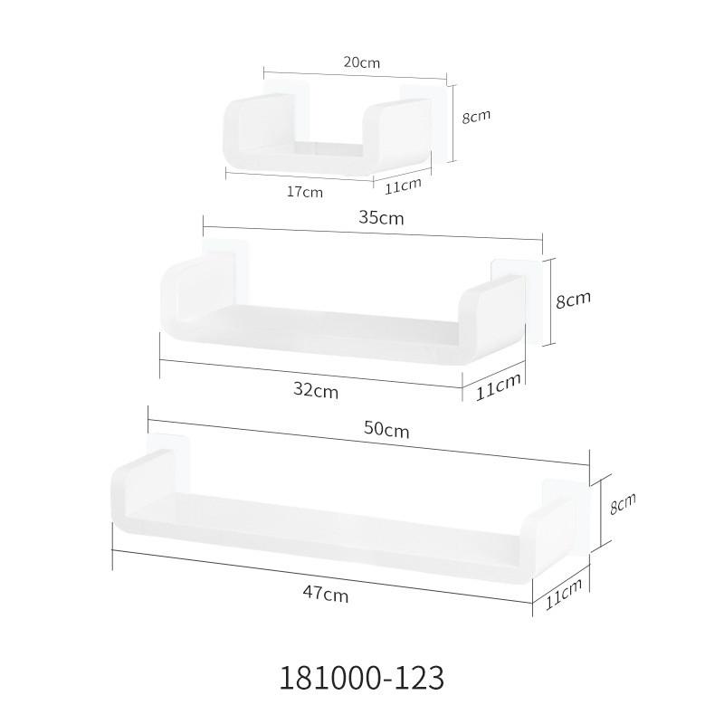 浴室置物架厨房洗手间墙壁挂架卫生间防水架子塑料收纳整理层搁板