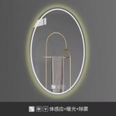 椭圆形触摸屏智能镜壁挂发光美颜化新品 防雾浴室镜浴室镜子卫生间