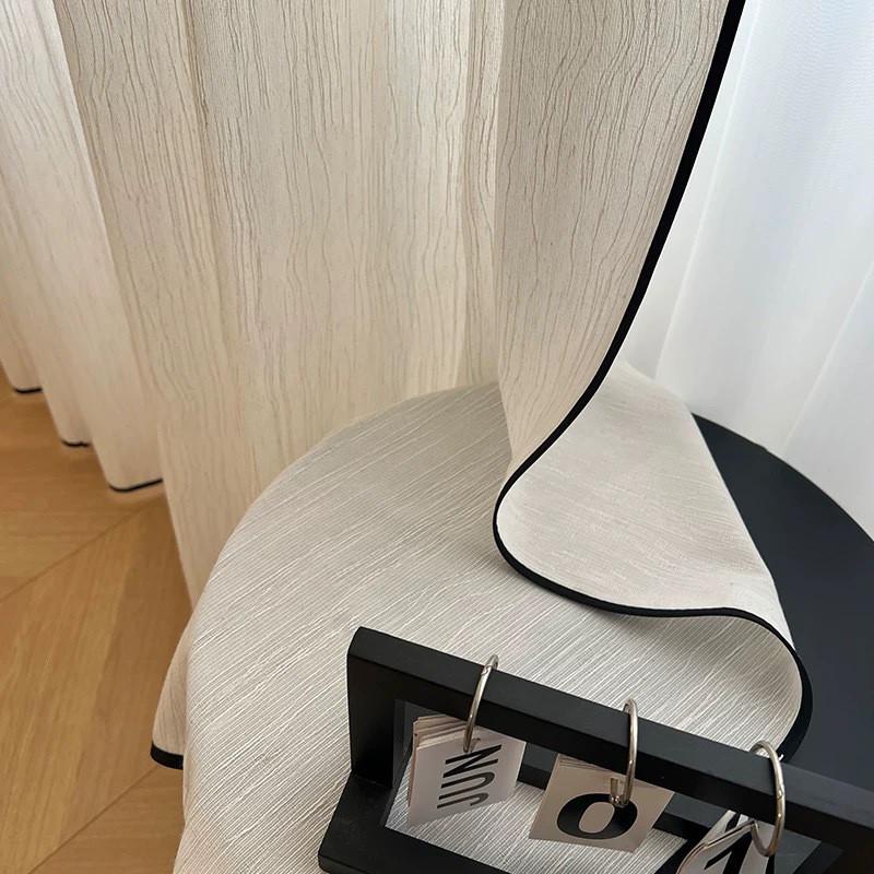 新款法式扶风纱日式原木客厅阳台卧室轻奢现代简约高级感网红窗纱