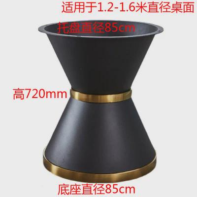 轻奢大理石家用餐台脚锥形钛金拉丝桌脚底座圆餐桌不锈钢腿支架