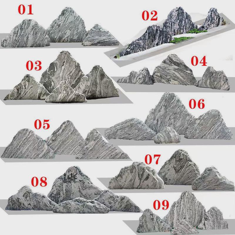 假山石头批发天然造景室内枯山水雪浪石切片组合泰山石庭院摆件