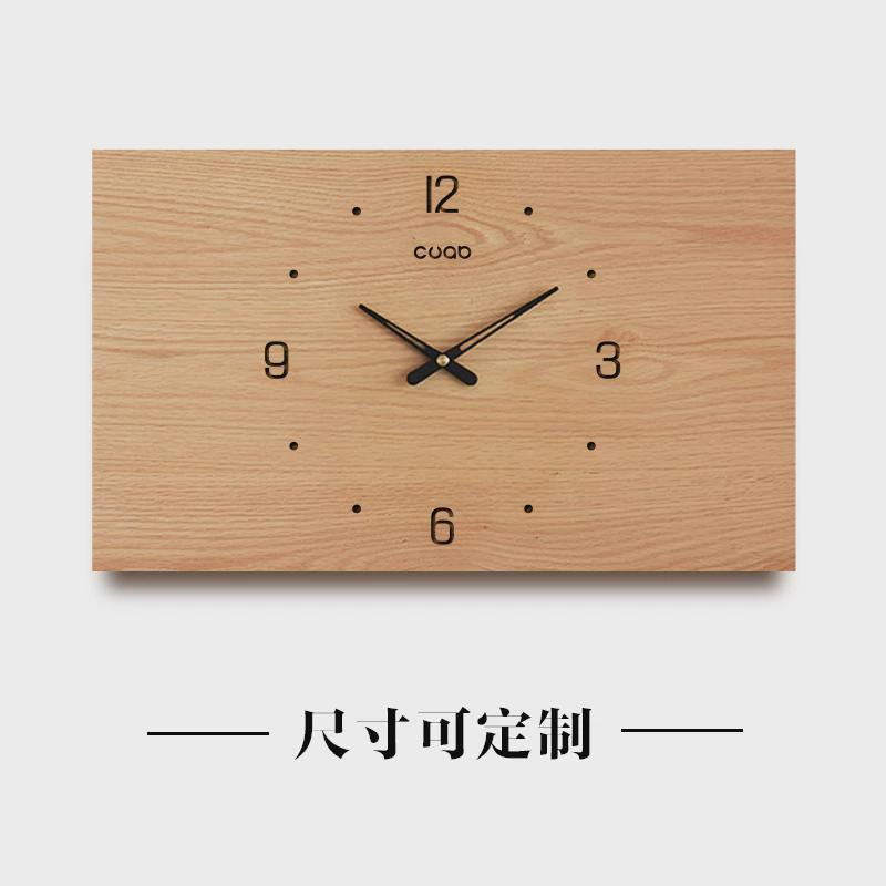 4Y定制尺寸电表箱装饰画上翻盖遮挡箱遮电箱的挂钟简约横款带表图片