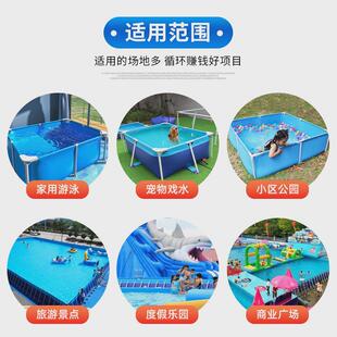 家庭户外移动戏水大型支架游泳池充气可折叠加厚耐磨小孩家用泳池