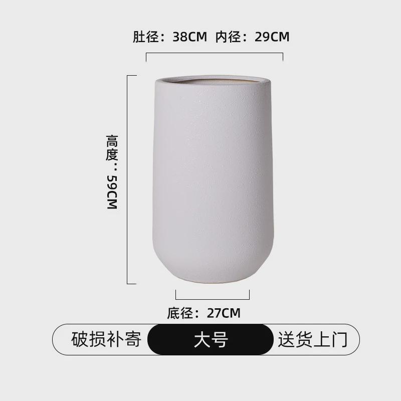 2024年特大号陶瓷花盆大口径高深透气新款室内外绿植盆栽实用花器