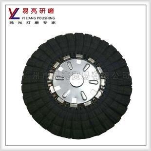 头指麻轮400*19mm厚*50孔高尔夫球黑手抛光轮不锈钢打磨抛光麻轮