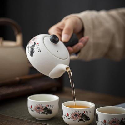德化雪花釉清韵茶具套装功夫陶瓷礼盒七件套礼品创意茶壶商务活动