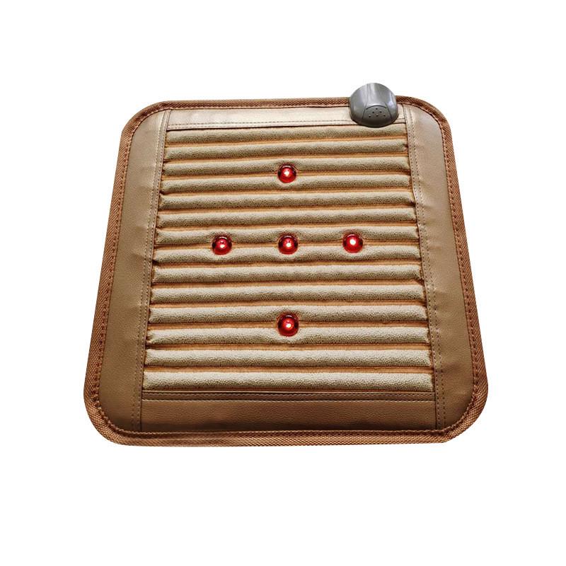 光子坐垫玉石坐垫天然岫玉石加热坐垫办公室椅垫透气汽车秋冬坐垫