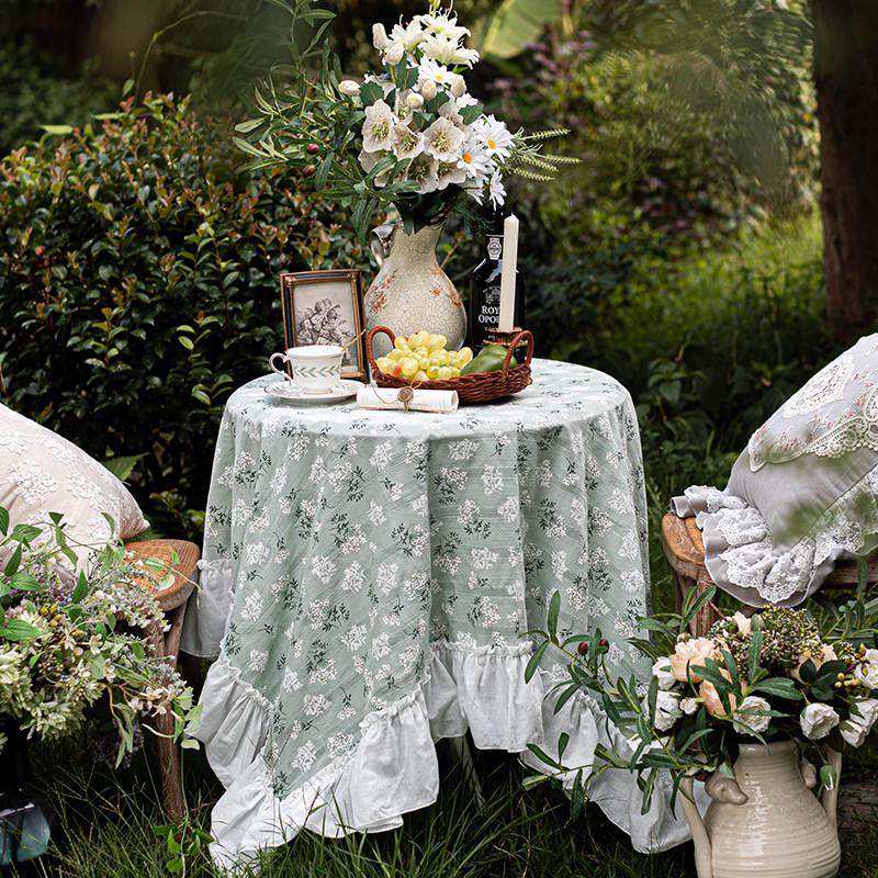韩式蕾丝碎花小清新桌布法式ins餐桌布茶几盖巾布长方形台布,居家布艺,桌布,淘宝优惠券,粉丝福利购,淘宝优惠卷