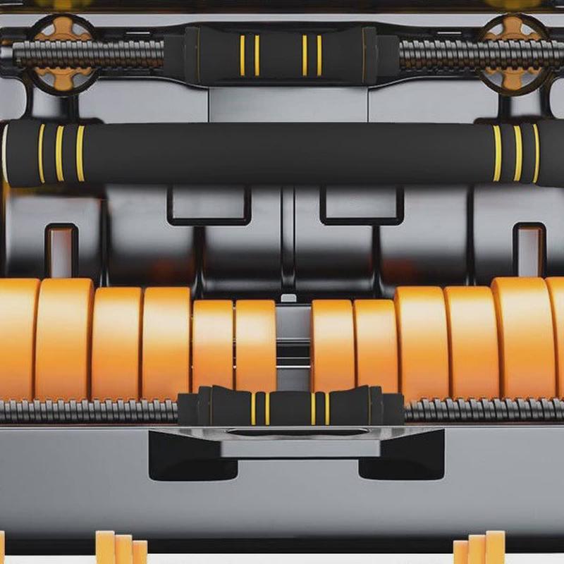 包铁哑铃男女健身家用健身器材可调节杠铃实心10kg20公斤重量套装
