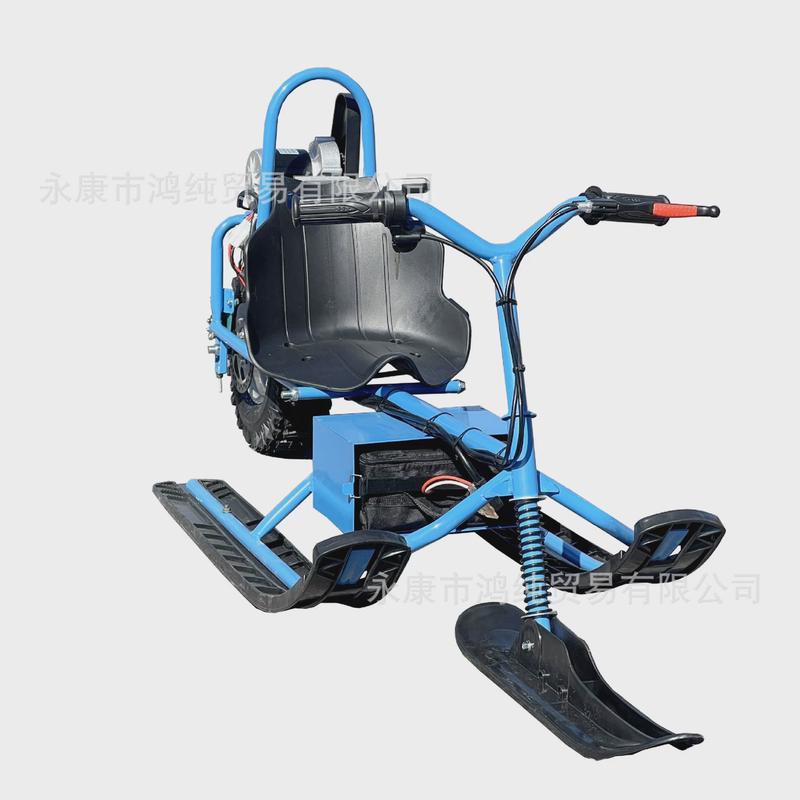 跨境儿童电动雪地摩托车全地形电动卡丁车越野雪橇车冰面滑雪娱乐
