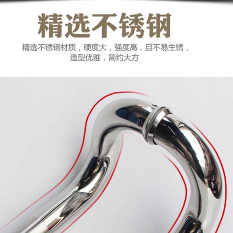 四弯不锈钢有框玻璃门拉手弯头门拉手大门拉手把手