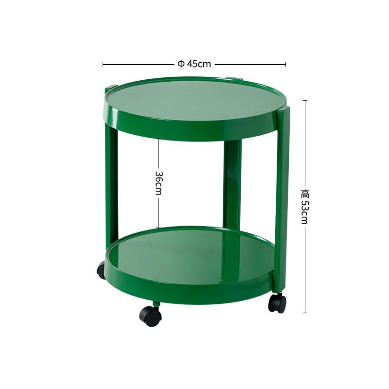 圆形北欧可移动边几家用带轮收纳小推车ins创意简约网红客厅茶几