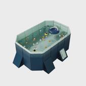 嘉述免充气游泳池儿童游泳户外家用室内折叠大型家庭夹网支架水池