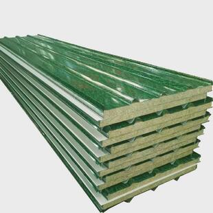 防火养殖场保温瓦岩棉彩钢瓦复合夹芯板屋顶厂房盖顶隔热保温瓦