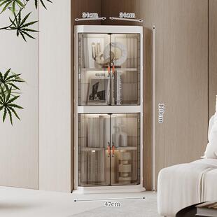 墙角夹缝收纳柜家用置物柜多功能置物三角柜客厅卧室落地夹角桌面