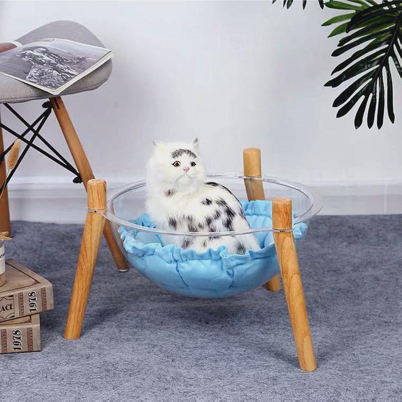 房子猫窝太空舱猫咪亚克力半球猫屋全封闭球形日式宠物窝四季通用
