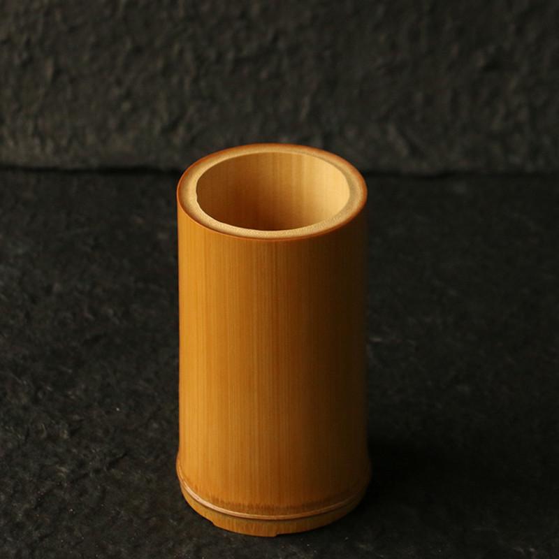 精品纯手工精磨天然十几年老玉竹笔筒茶道茶具收纳筒竹节筒小竹筒