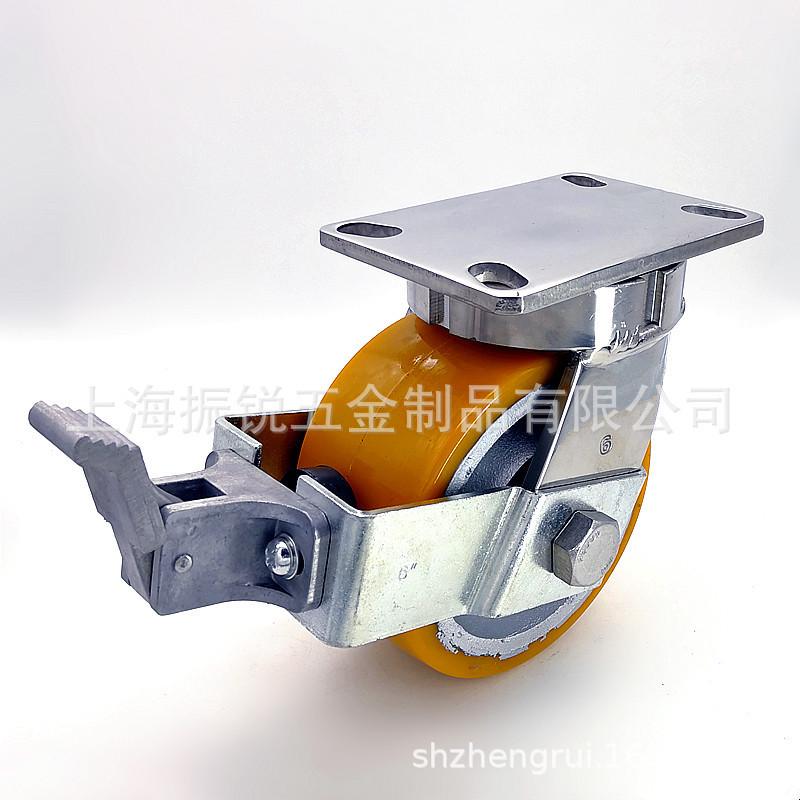 脚轮质保6寸8寸10寸12寸超重型pu万向脚轮2-3吨脚轮厂家一年