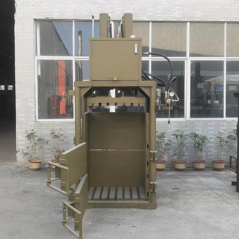立式液压打包机工厂棉布衣料打包捆扎机废品站专用罐瓶压缩打包机