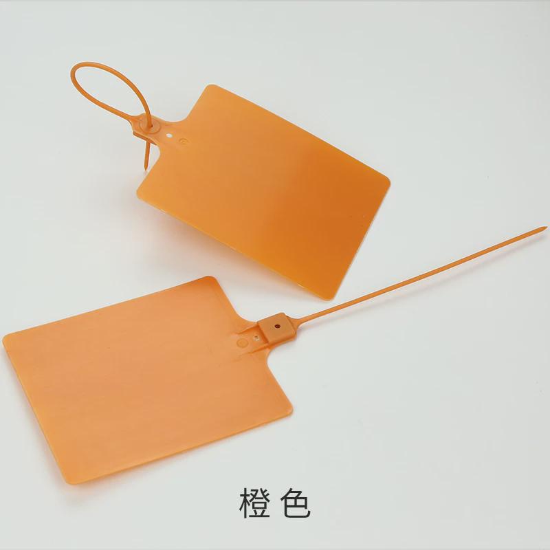 塑料挂签一体式签子吊牌安能物流标封条单挂牌韵达快运扎带标识牌
