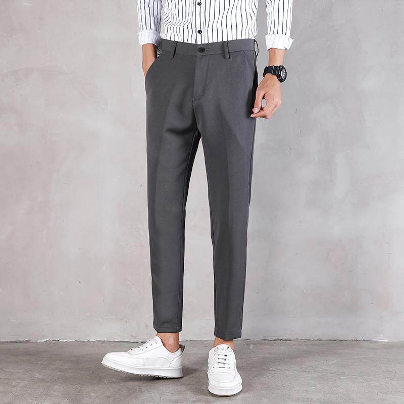 夏季灰色西裤男九分裤春秋潮流高级感裤男生男,男装,西裤,淘宝优惠券,粉丝福利购,淘宝优惠卷