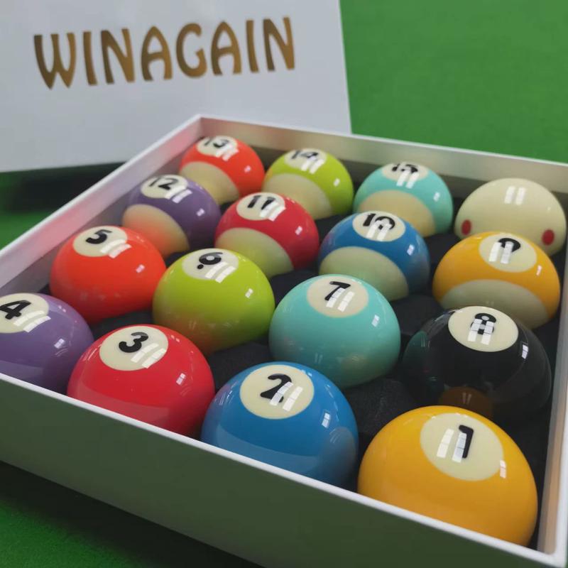 台湾佑赢台球台球中式黑八十六彩球美式大号桌球子花式tv标准