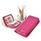 可钩牌彩色钩柄钩针不锈钢钩针编织软织毛线工具套装