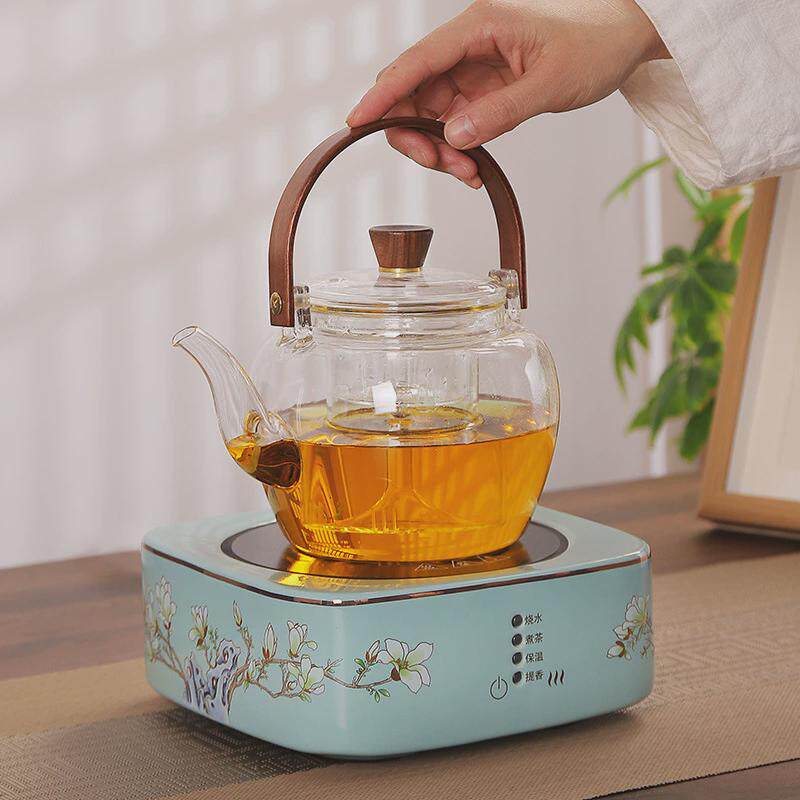 围炉煮茶电陶炉触摸陶瓷煮茶器玻璃壶陶瓷壶铁壶通用烧水煮茶炉
