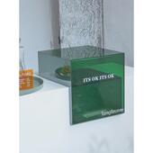 陈列店橱窗玻璃亚克力l型展示架中岛道具广告盒子台装 饰柜