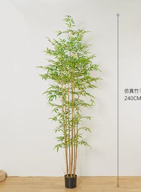 仿真绿植竹子盆栽室内装饰迷你园林造景摆件人造假竹子户外竹子