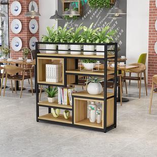 办公矮隔断置物架铁艺屏风展示架多层隔断矮墙公司双面矮隔断花架