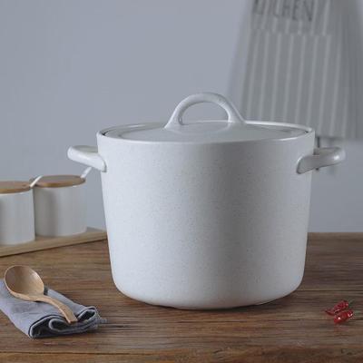 大容量明火桶形陶瓷砂锅耐高温糖水铺炖锅石锅锂辉石煲汤锅焖烧锅