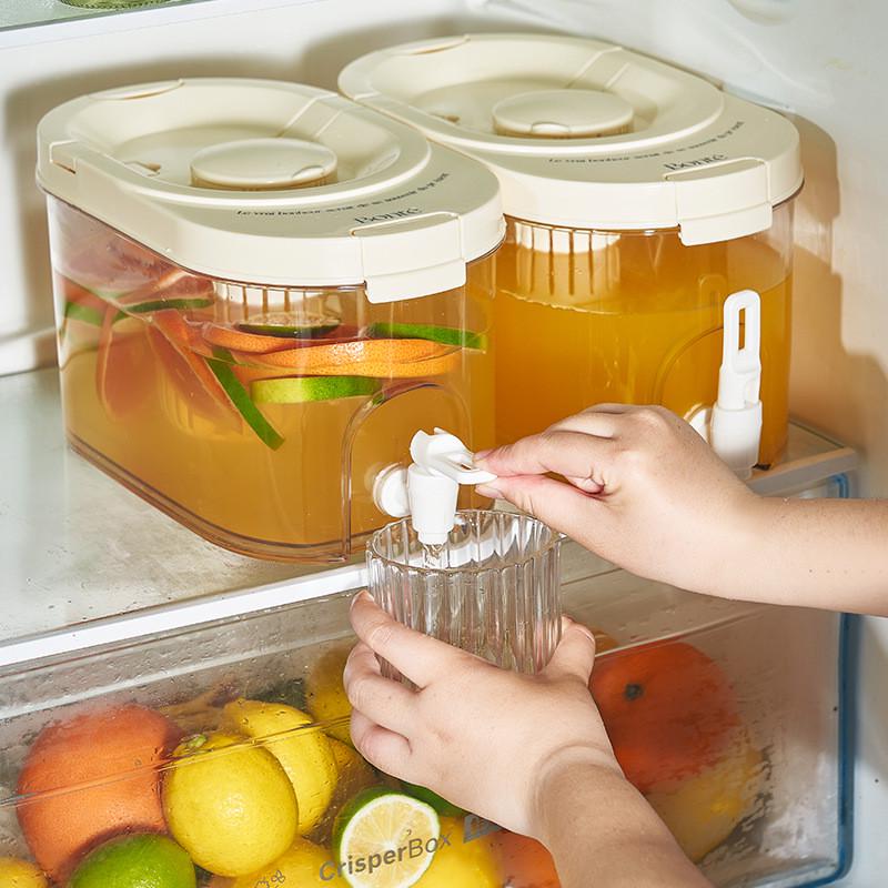 高颜值简约带龙头凉水壶冰箱冷水壶大容量果汁茶饮料啤酒桶冷泡壶
