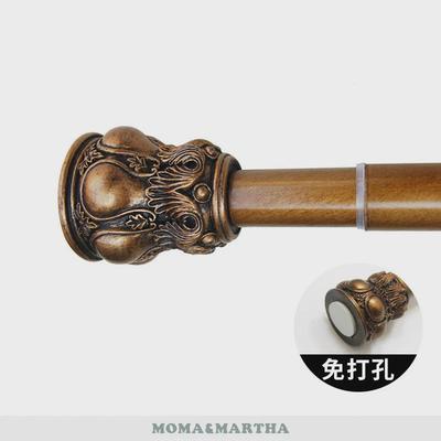9qxcm＆m美式浴浴帘杆伸缩杆杆直杆窗帘杆门帘杆免打孔复古