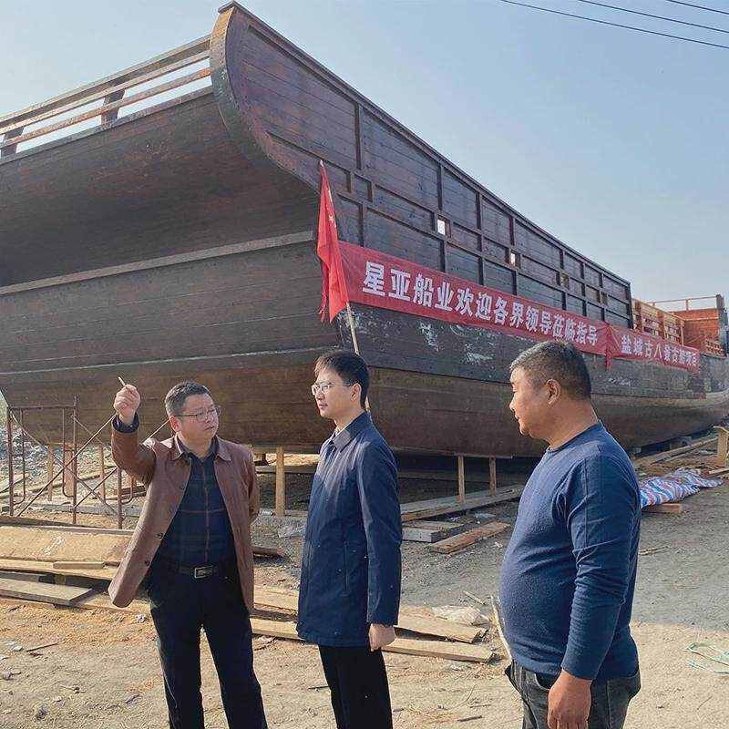 仿古木船中式景区古镇复古休闲旅游船游览船观光船景观船