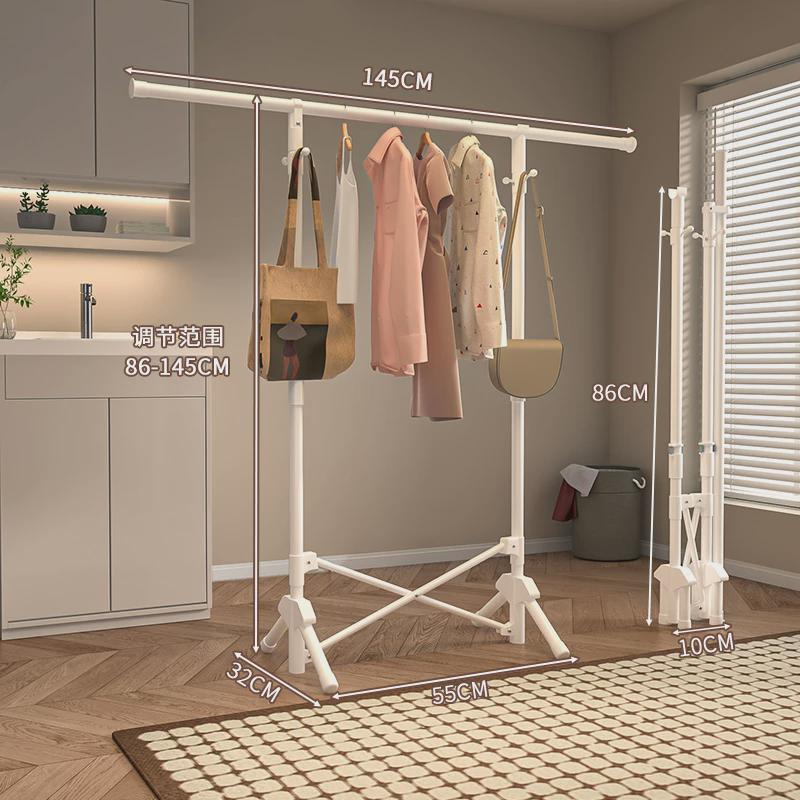 折叠晾衣架阳台家用落地晒衣杆不占地方的小户型伸缩被子凉挂室内