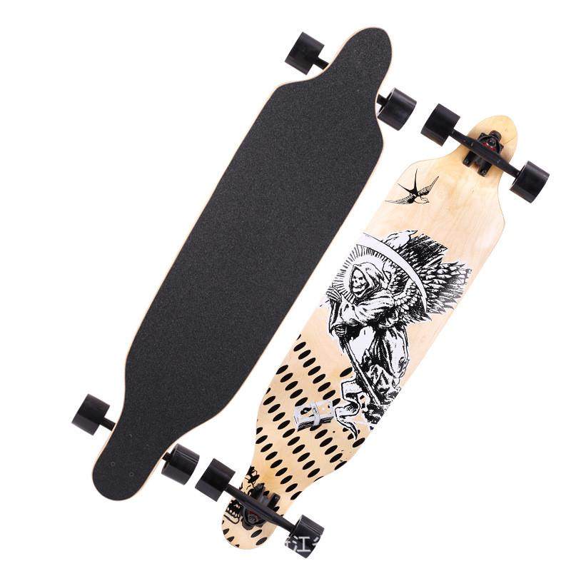 热销街舞公路青少年男女生刷滑板长板板初学者双翘滑板夜光专业滑