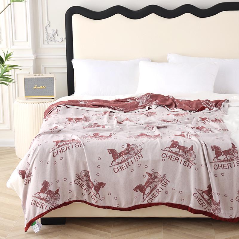 家用空调冷感凉感竹纤维盖毯双层成人冰丝夏凉被夏季薄款小毛毯子