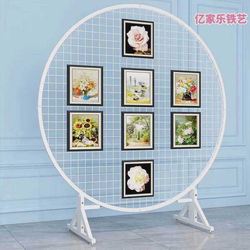 落地展架展示架网格摊位架网红摆摊架子摆货架铁艺展示网架可折叠